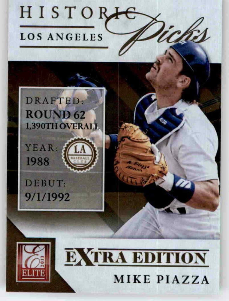 2013 Elite Historic Picks Mike Piazza Foil Insert Parallel MLB HOF Dodgers #9