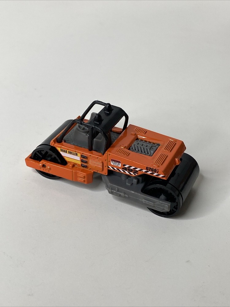 Matchbox Construction Vehicle Road Roller Orange Diecast Car Loose 2000