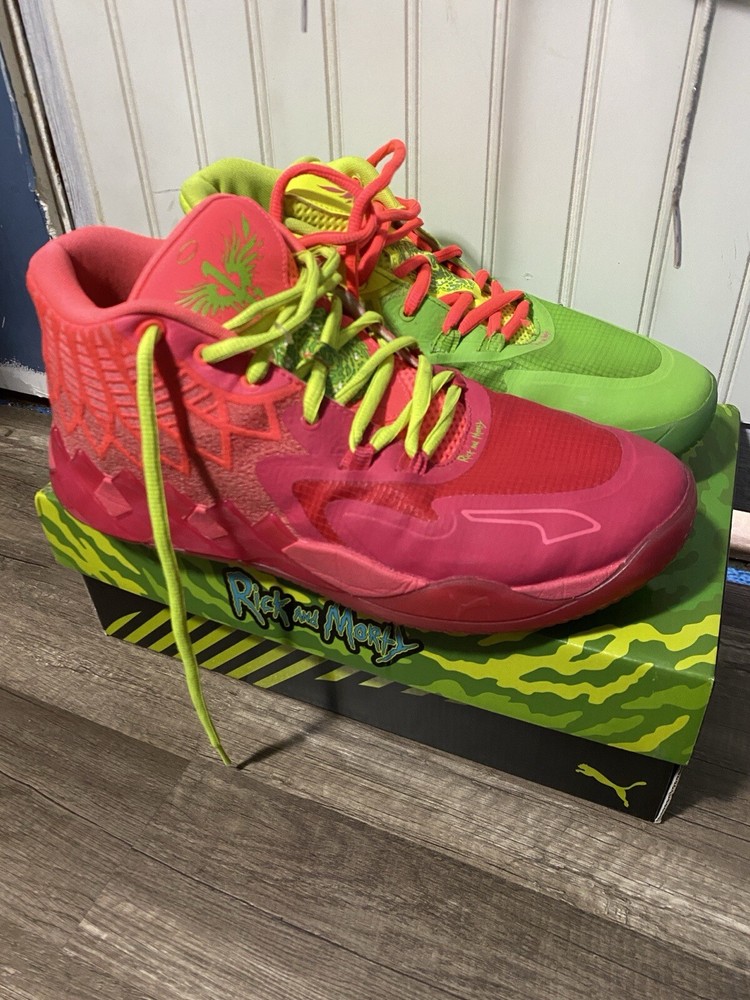 Size 11 - PUMA MB.01 x Rick and Morty Green/Red 2022 with box