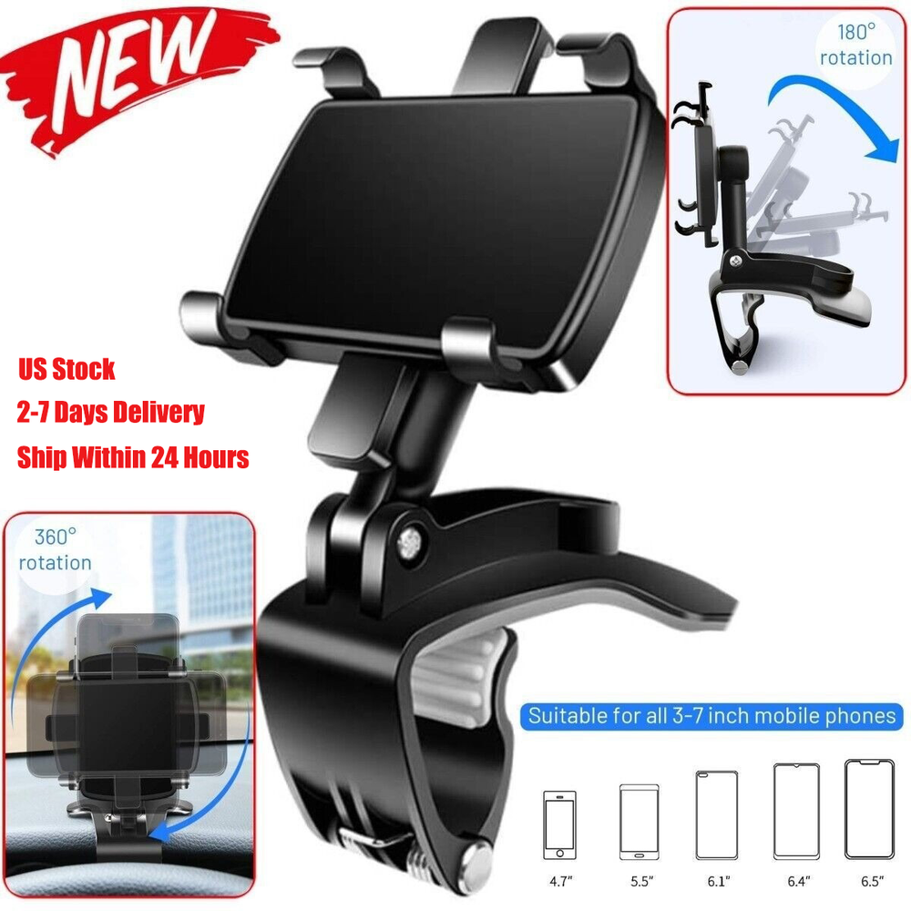 Universal 360° Car Phone Mount Holder For Cell Phone Samsung Galaxy iPhone