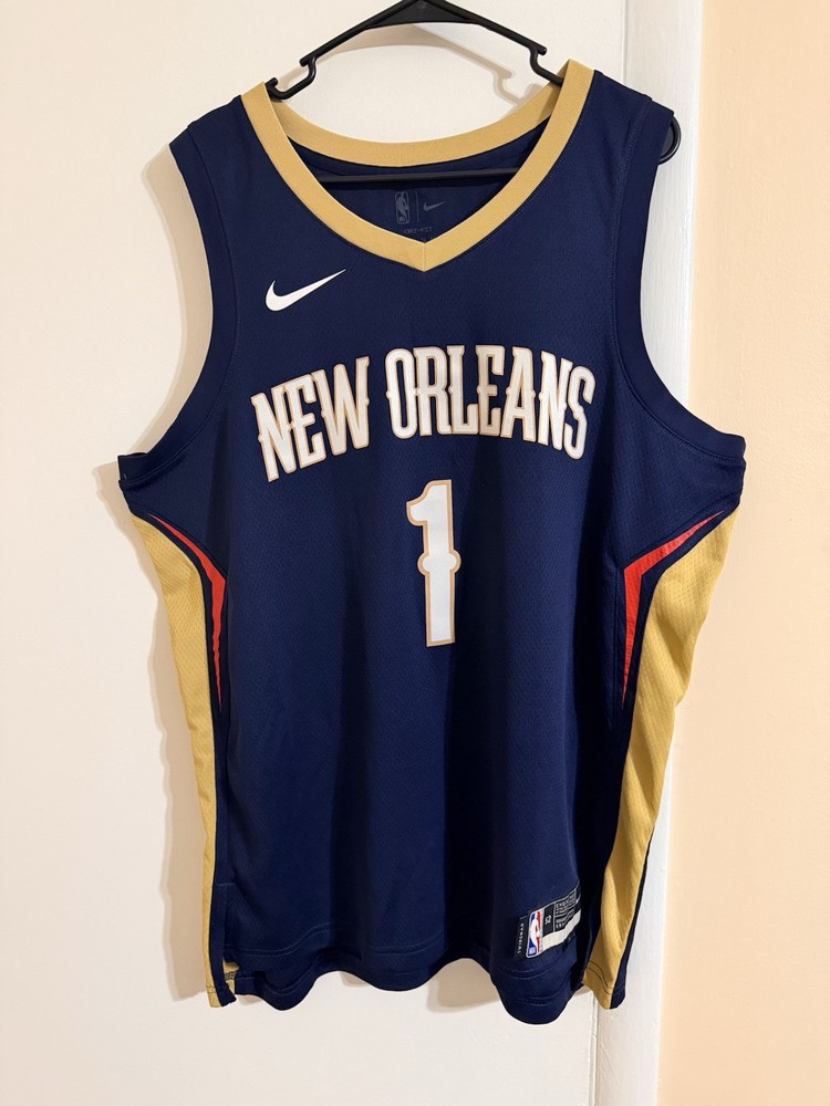 Nike New Orleans Pelicans Zion Williamson Men's Navy Blue Icon Swingman Jersey