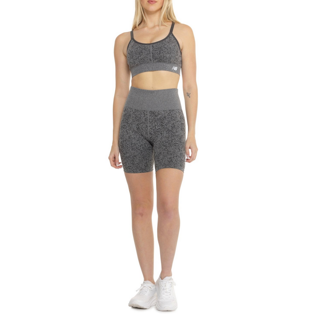 New Balance Wmn's Boxy T-Shirt, Speckle Yoga Sports Bra and Shorts Set, 3-Piece*