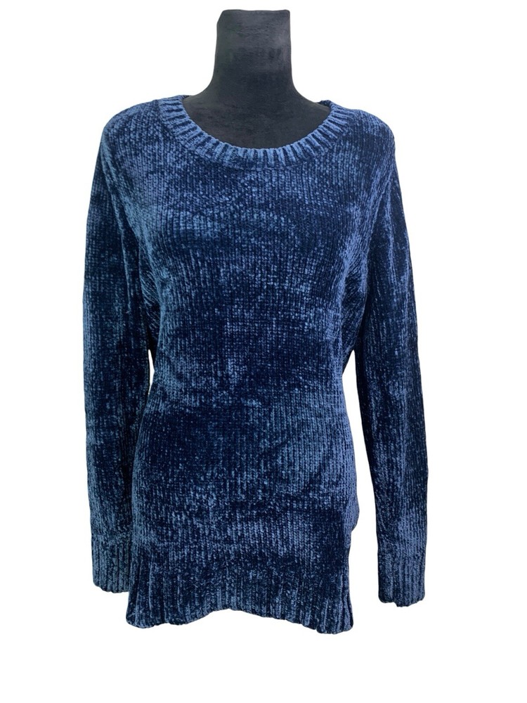 NWT Orvis Size M Blue Chenille Tunic Sweater Soft!