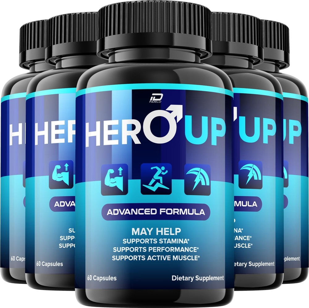 (5 Pack) Hero Up for Men Capsules – HeroUp Vitamin Complex Pills, Energy