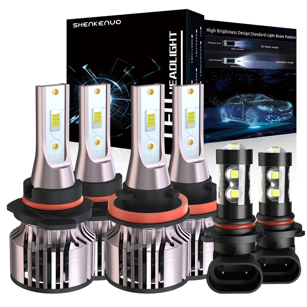 For Toyota Tundra 2007-2013 6x 6000K LED Headlight + Fog Light Bulbs Combo Kit