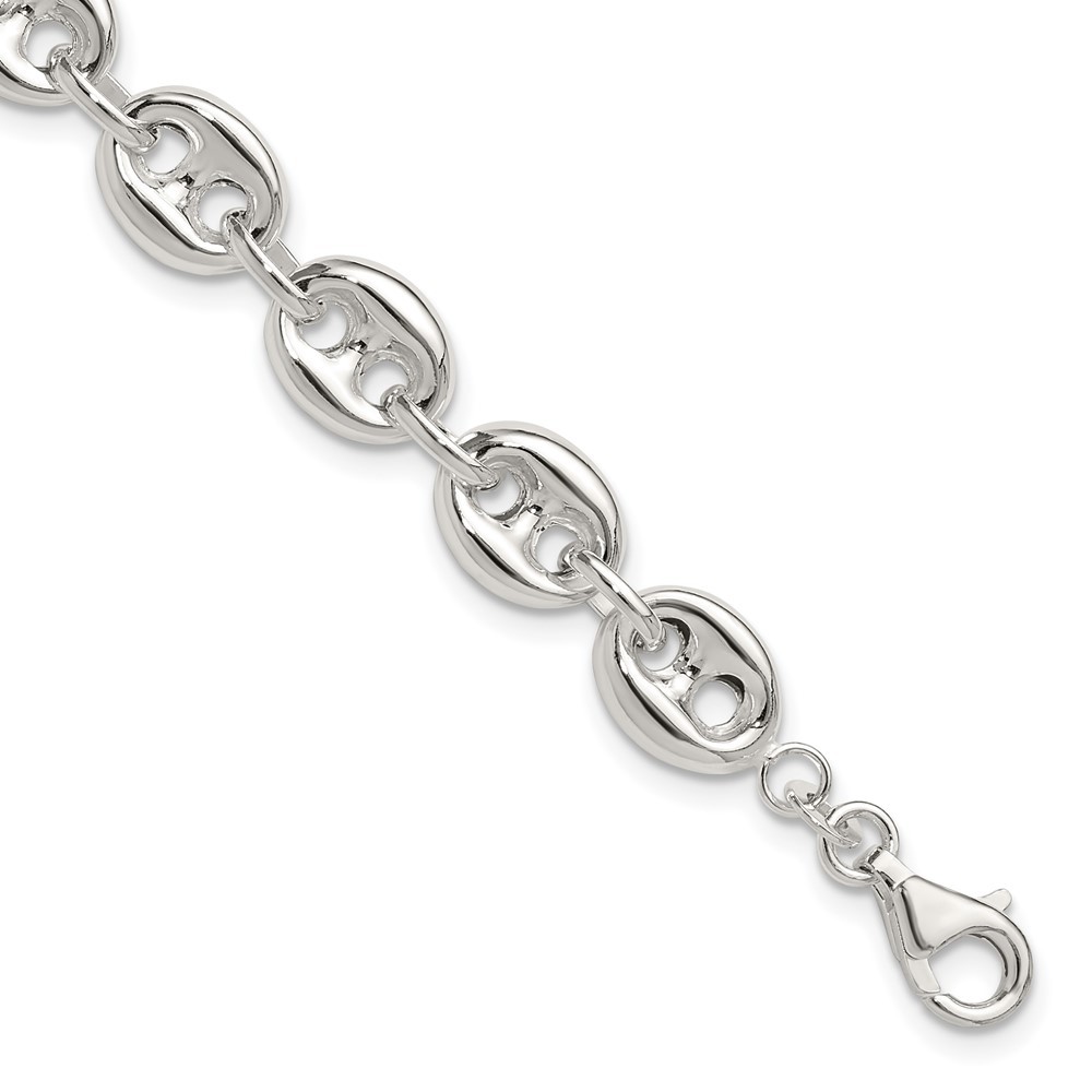 Sterling Silver Polished Fancy Link Bracelet 7.5