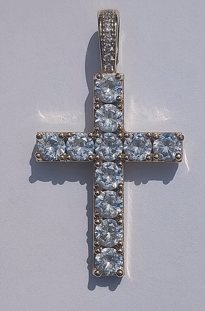 Lab Simulated 5A CZ Cross Pendant 5MM by IMPERIUM