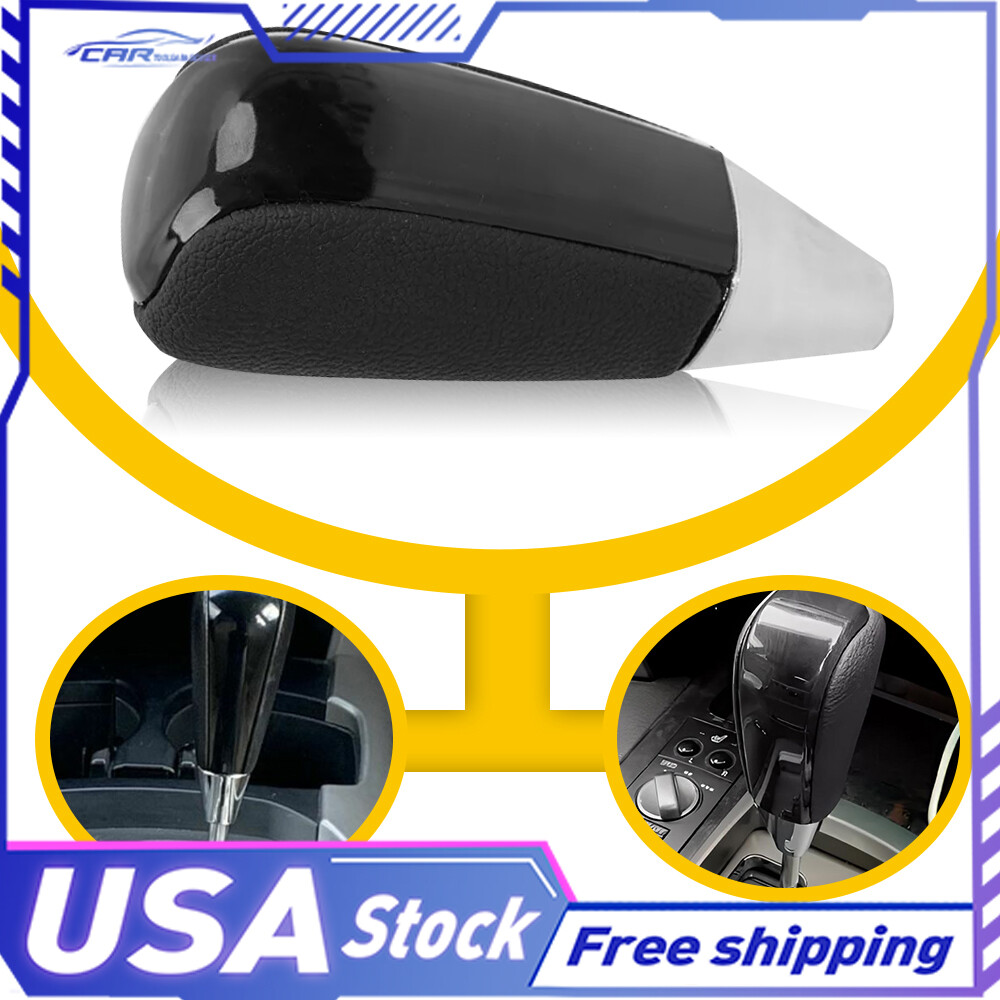 Piano Black Leather Gear Shifter Knob Handl For Toyota Rav4 07-12 Prius-C 13-21