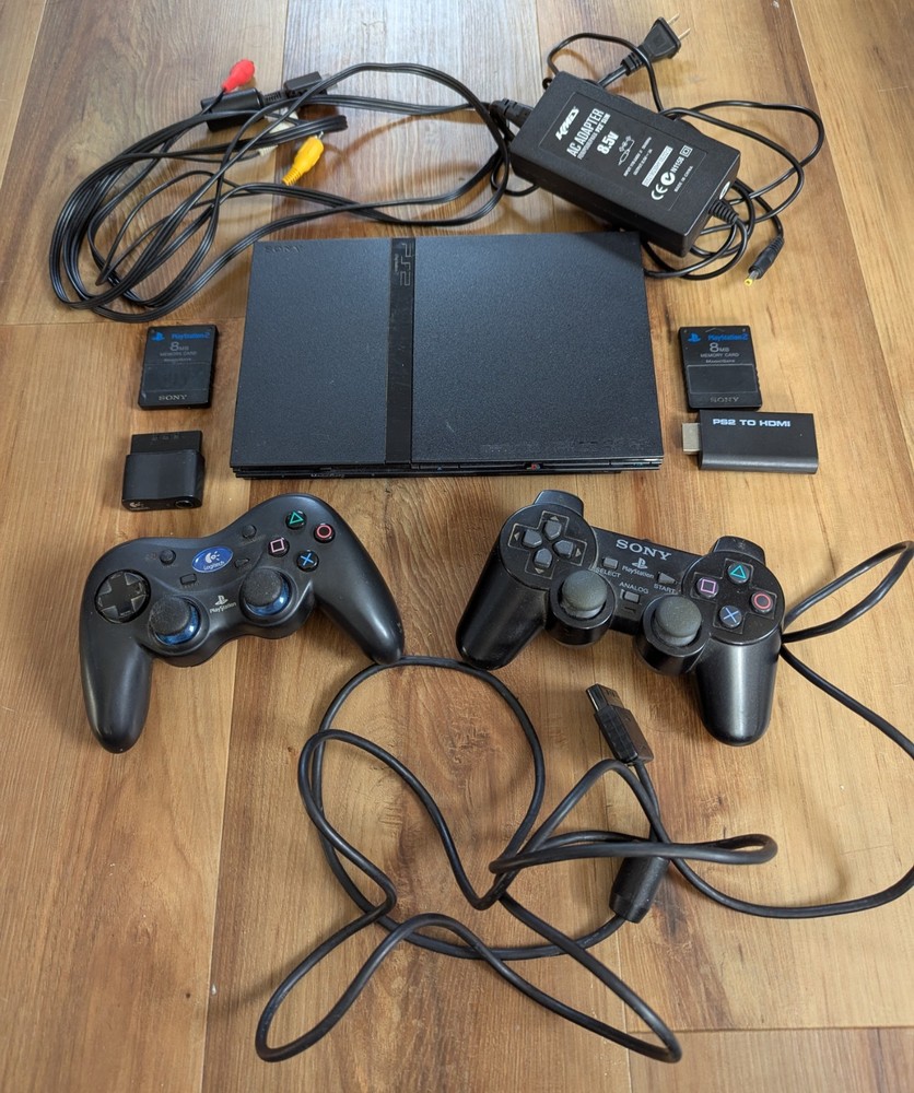 Sony PS2 Slim Console SCPH-70012 Bundle Tested and Working