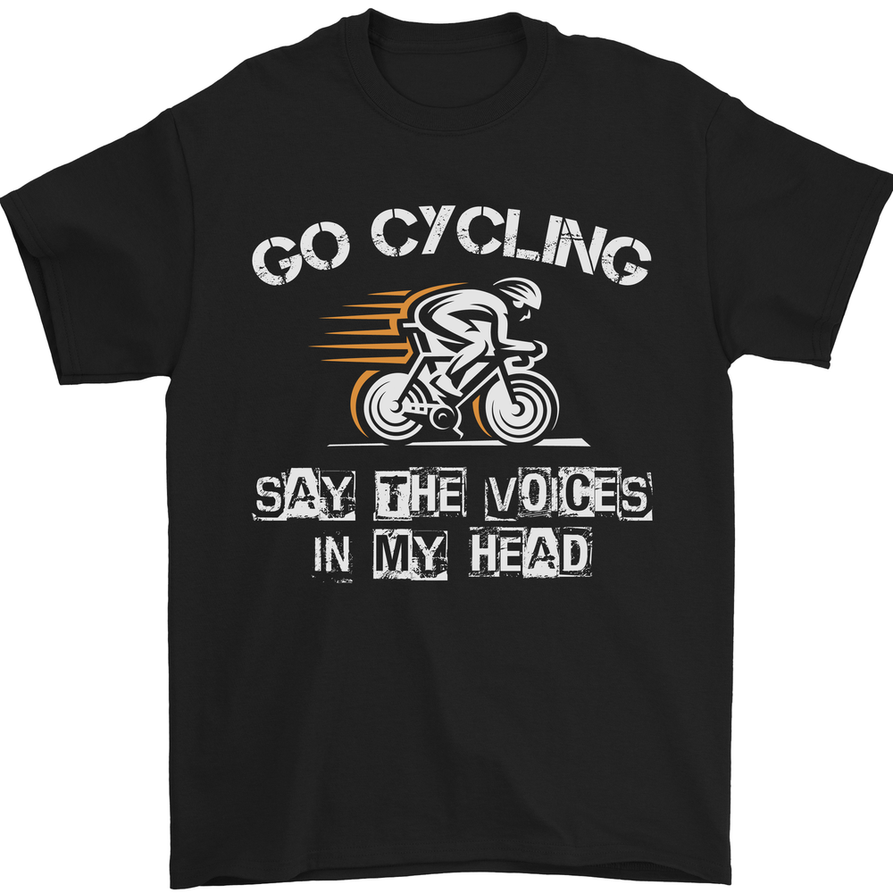 Go Cycling Voices in My Head Cyclist Men’s Cotton T-Shirt