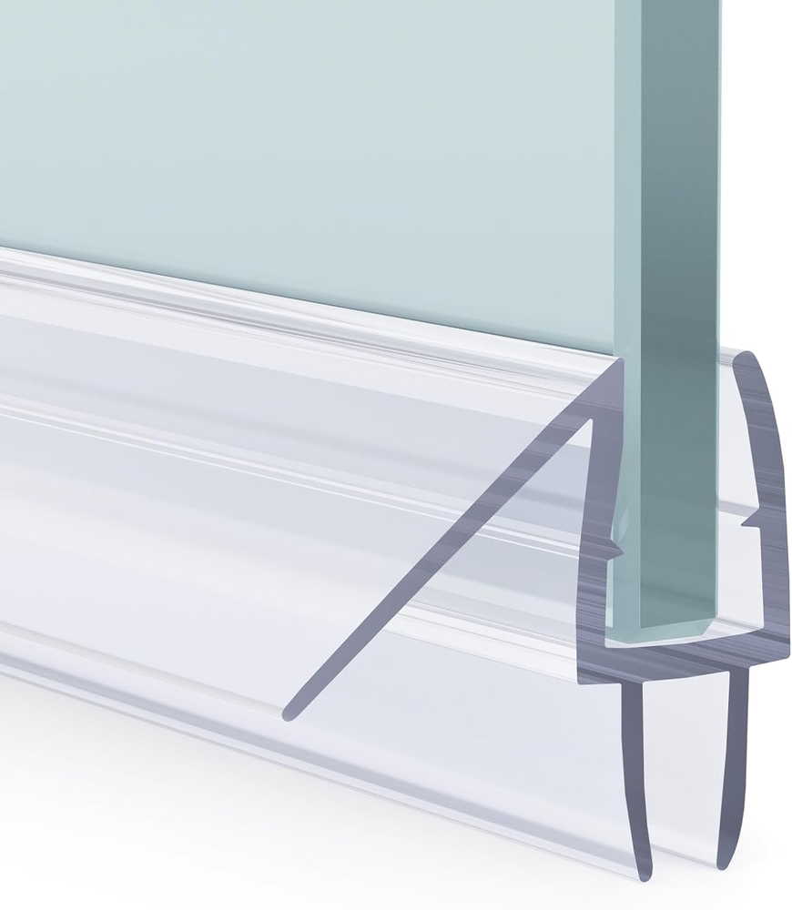 3PCS Shower Door Bottom Seal for 1/4 Inch Glass - (15.75 Inches * 3), 3 Secti...