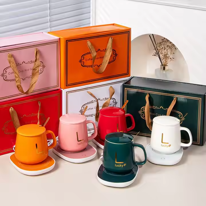 USB Ceramic Mug Warmer for Coffee Tea with Thermostatic Heating