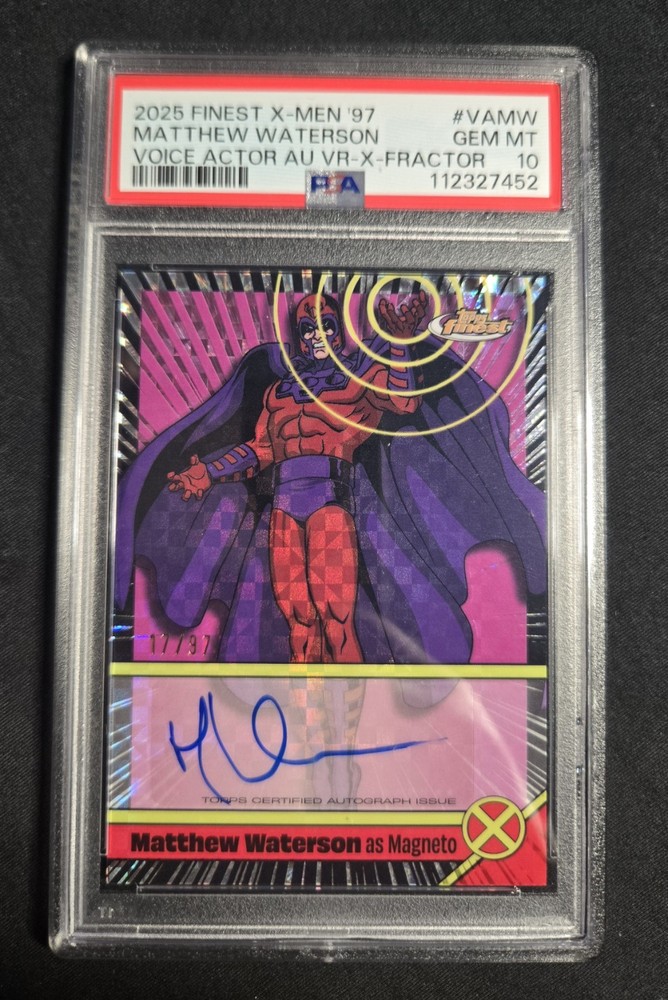 2025 Topps Finest X-Men '97 Magneto Voice Actor Auto X-FRACTOR /97 PSA 10 POP 3