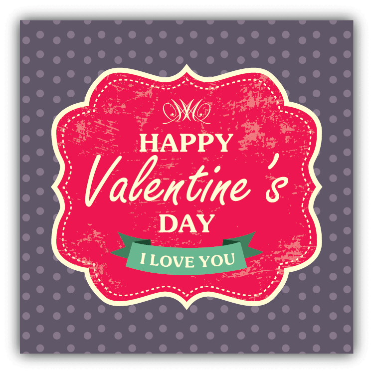 I Love You Valentine's Day Car Bumper Sticker Decal