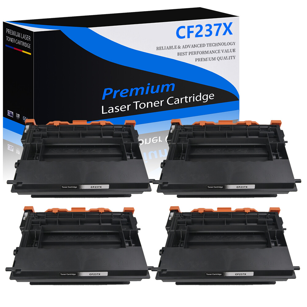 4PK Black Toner Cartridge for HP CF237X M631 M632 M633fh Printers