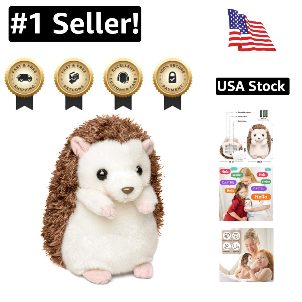 Interactive Talking Hedgehog for Toddlers - Mimics Your Voice for Endless Fun
