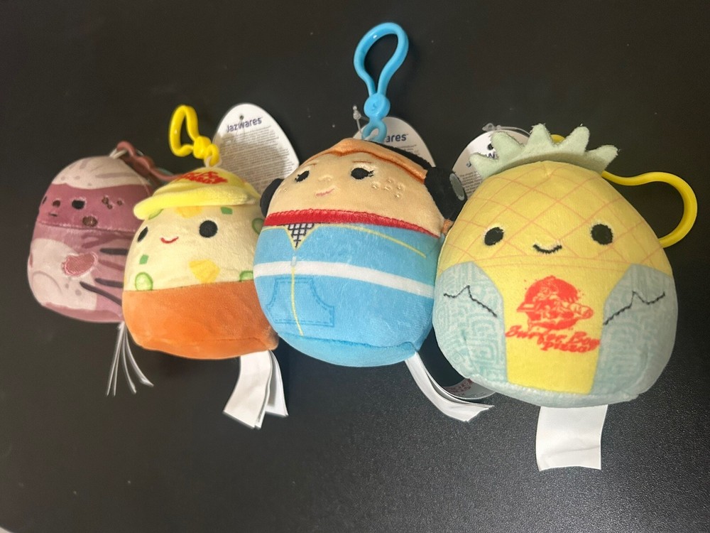 Squishmallows Stranger Things 4in Clip Plush Set of 4 NWT