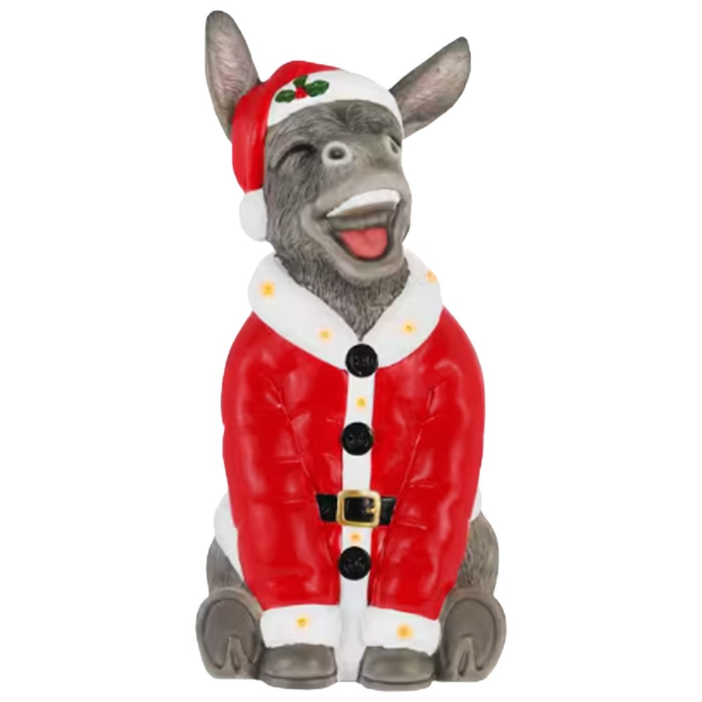 Christmas Donkey Santa Blow Mold LED 2025 Home Depot 8 Inch NEW