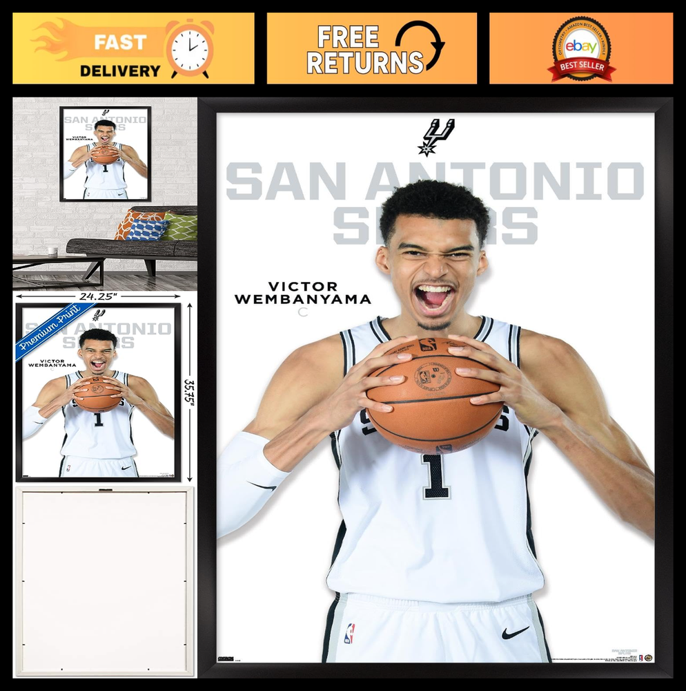 NBA San Antonio Spurs Victor Wembanyama Wall Poster - 34