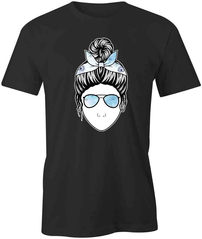 MESSY BUN TShirt Tee Short-Sleeved Cotton CLOTHING SALON ART S1BCA356