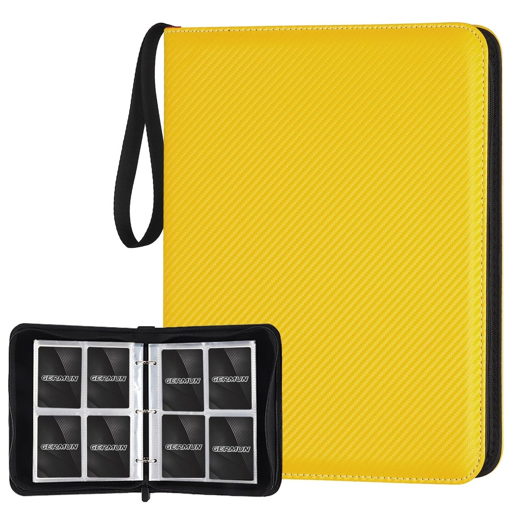 Premium 4-Pocket Zip Trading Card Binder with 400 Double-Sided Pages