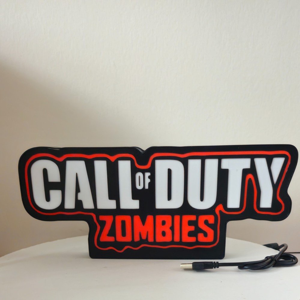 Call of Duty Zombies- 3D Printed Lightbox LED | A Must-Have for True Zombie Fans