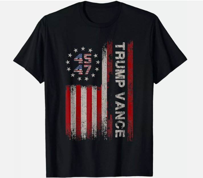 Trump Vance 2024 US Flag Vintage - Election President 2024 T-Shirt