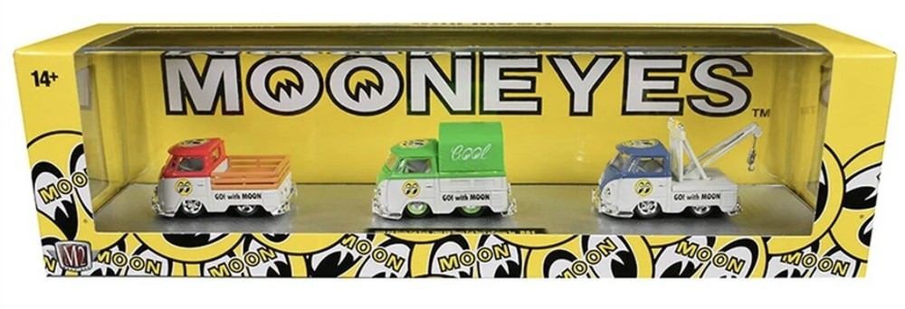 M2 MACHINES MOONEYES 1960 VW SINGLE CAB TRUCK VW TRUCK CANVAS TOP VW TOW TRUCK