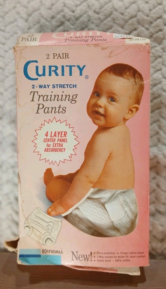 NEW Vintage Box of 2 Kemdall Curity 2-Way Stretch Cotton Baby Training Pants USA