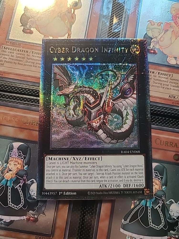 Cyber Dragon Infinity Quarter Century Secret Rare RA04-EN068 Ultra Rare Yugioh Card  -image