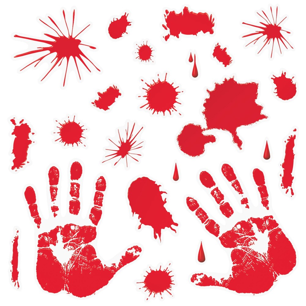 Beistle Halloween Blood Clings 22-Pack Party Decoration Supply