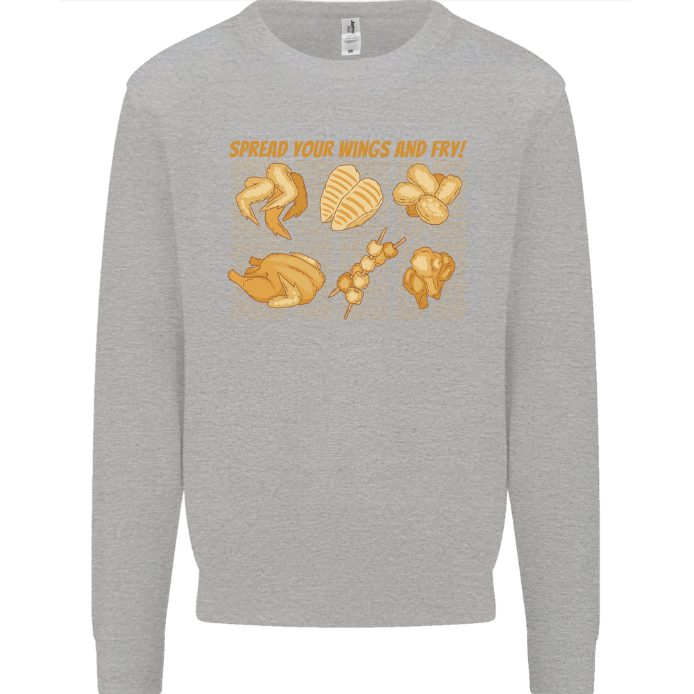 Funny Chicken Humour Chef BBQ Food Cook Mens Sweatshirt Jumper