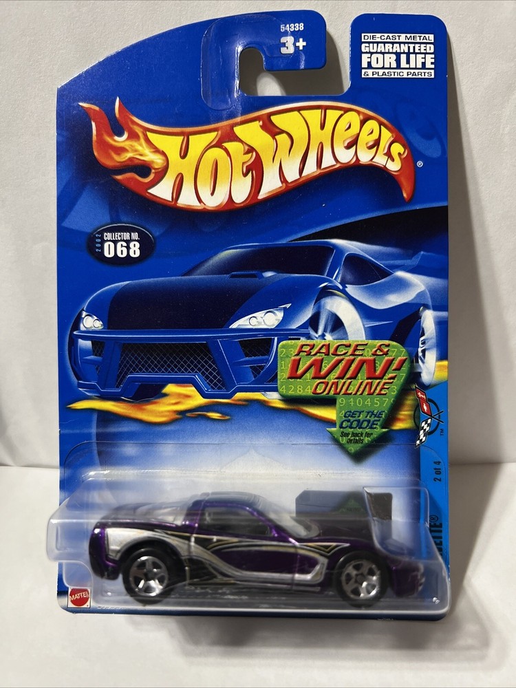 🌟💫 Rare Collector Gift Purple 2002 HotWheels #068  '97 CORVETTE 2/4