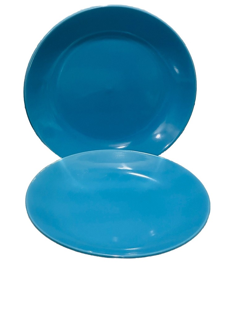 Royal Norfolk Ceramic Set Of 2 Turquoise Salad Plates 7.5 Inch