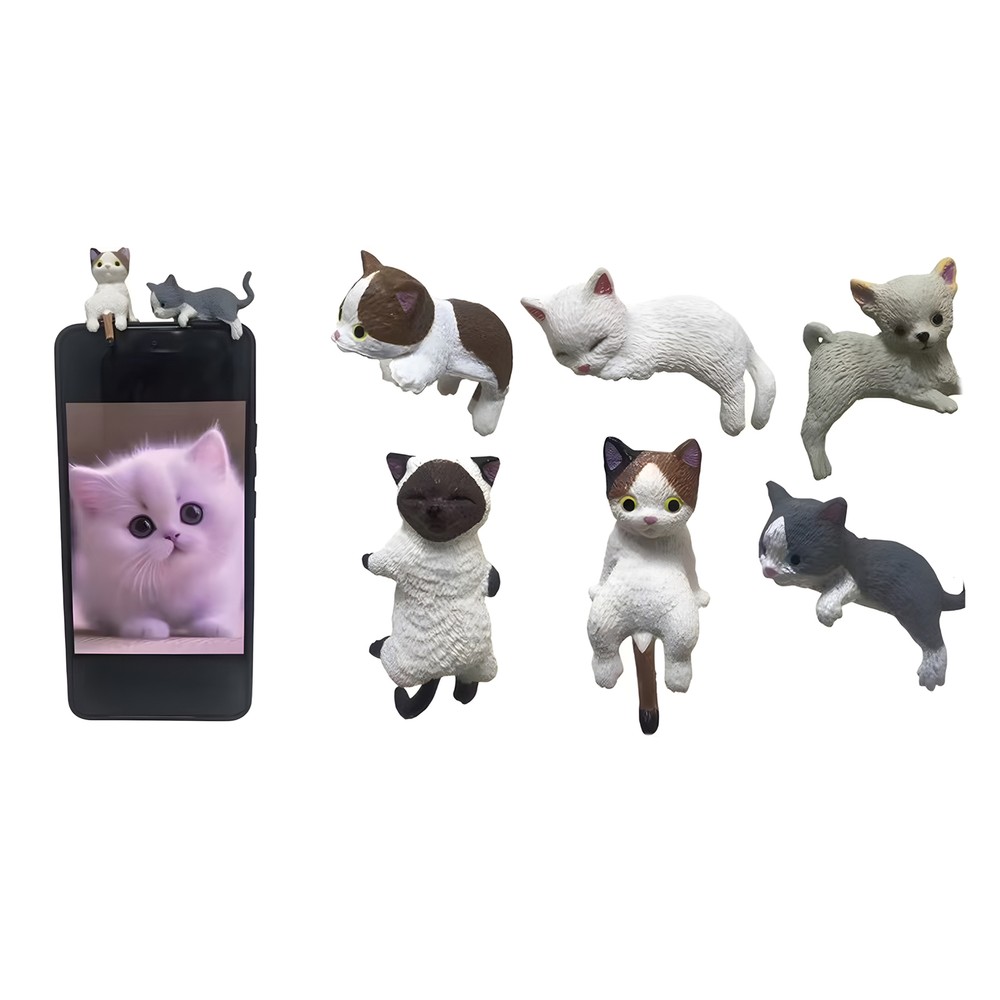 Cat Figurine Ornaments Cute Kitten Figurine Sculpture Mini 4-5cm Resin Gift