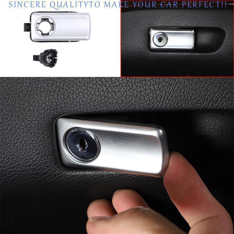 For Benz ML GL 2012-2015 Matte Silver Co-Pilot Storage Box Handle Cover Trim 2PC