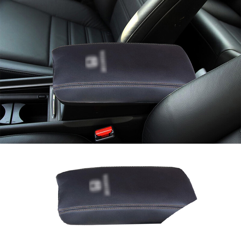 Fit For Honda Civic 8th 2006-2011 Black Leather Central Console Armrest Box Trim