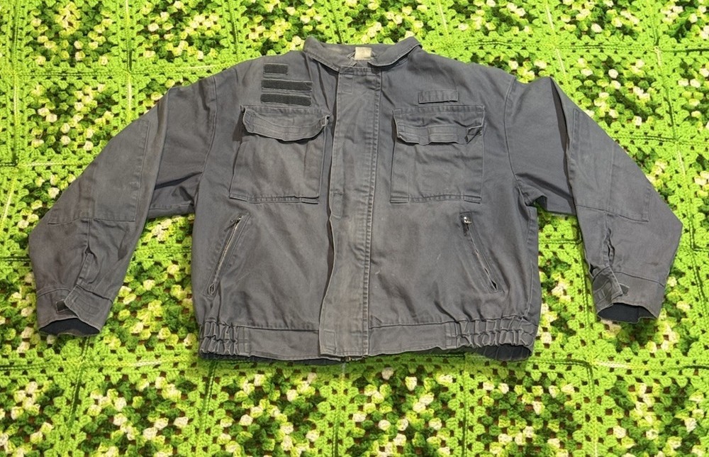 Vintage Light Blue tactical or military style utility jacket Grunge Hike Outdoor