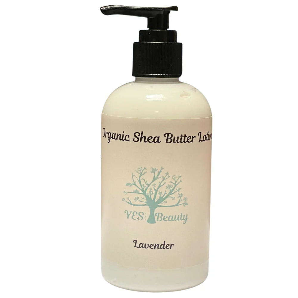 Handmade Body Lotion Organic Shea Butter - Lucious Lavender - 8 oz