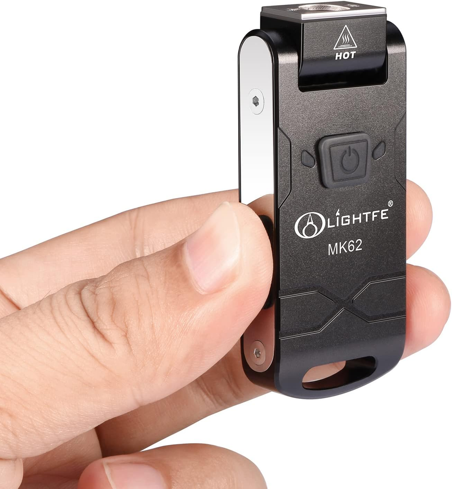 Keychain Flashlight MK62 USB Rechargeable Flashlight Head Can Be Rotated 180 Deg