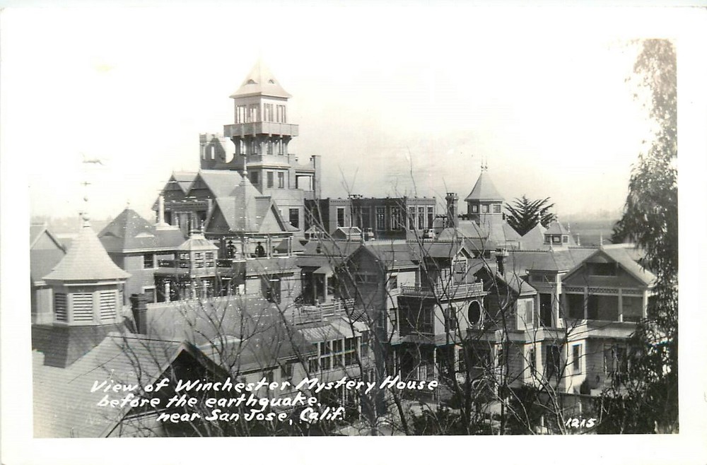 1940s San Jose California View Winchester Mystery House Postcard RPPC 25-283
