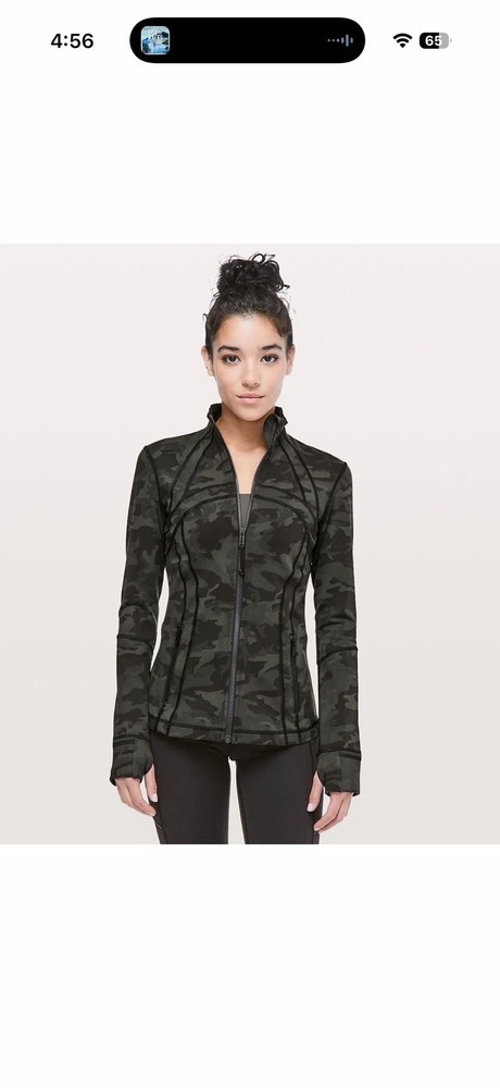 Lululemon Define Jacket Incognito Camo Gator Green In Size 4, EUC