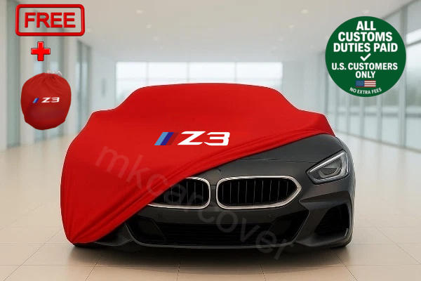 Red Car Cover For BMW Z3 Class Dust Proof Windproof  Combing Car Cover Indoor