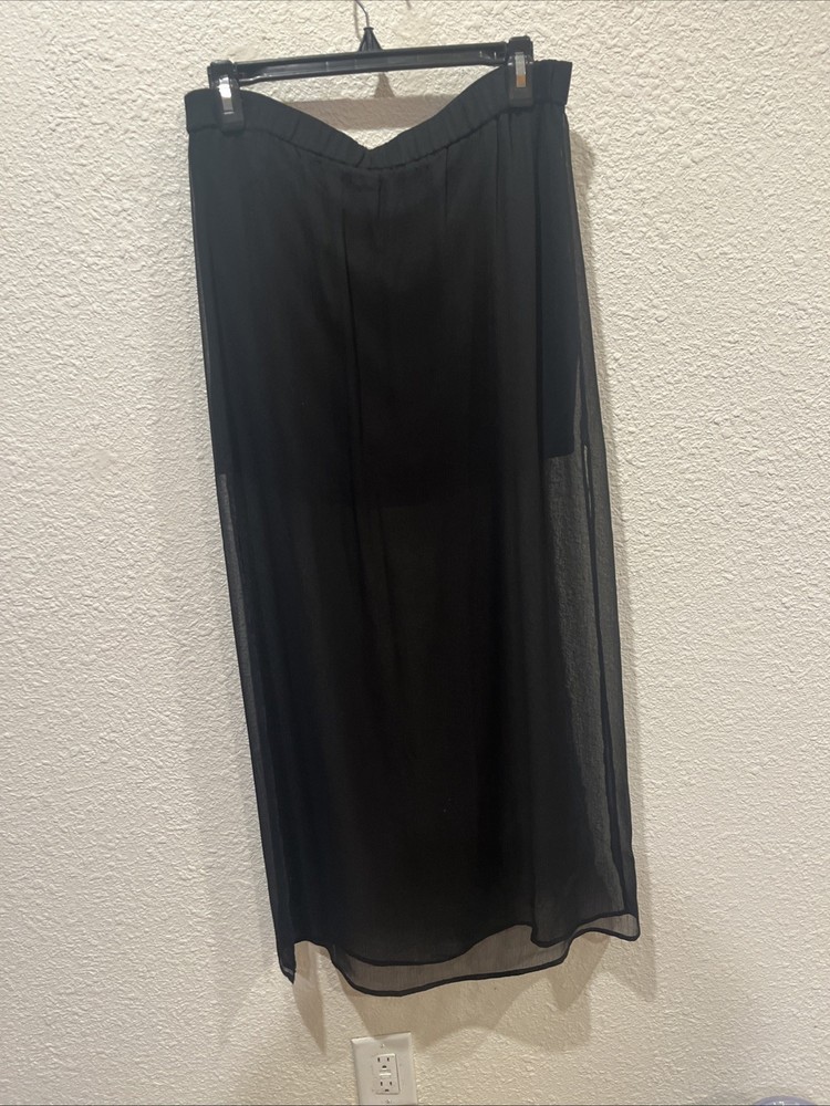 Express Black   Sheer Maxi Skirt Size Small