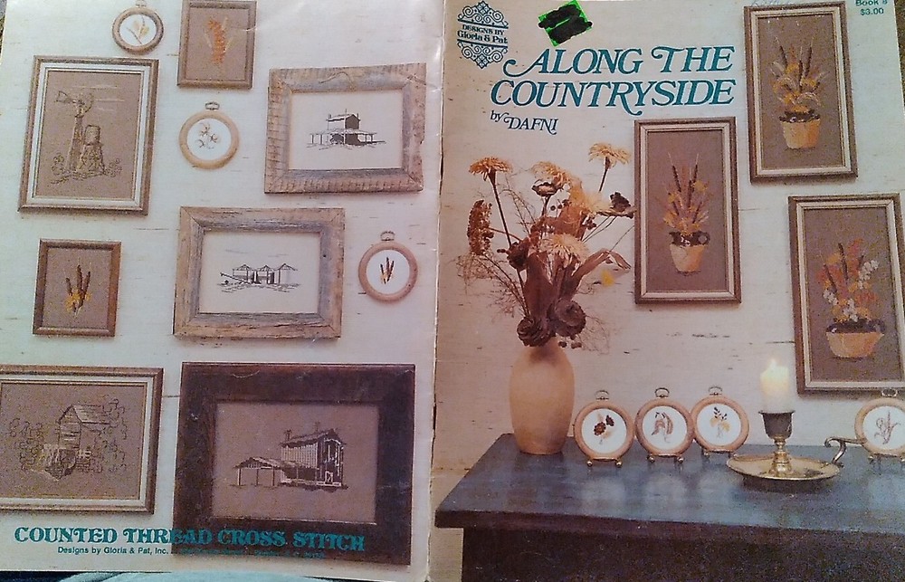 Along The Coutryside Dried Arrangement Cross Stitch PATTERN  Leaflet/Booklet