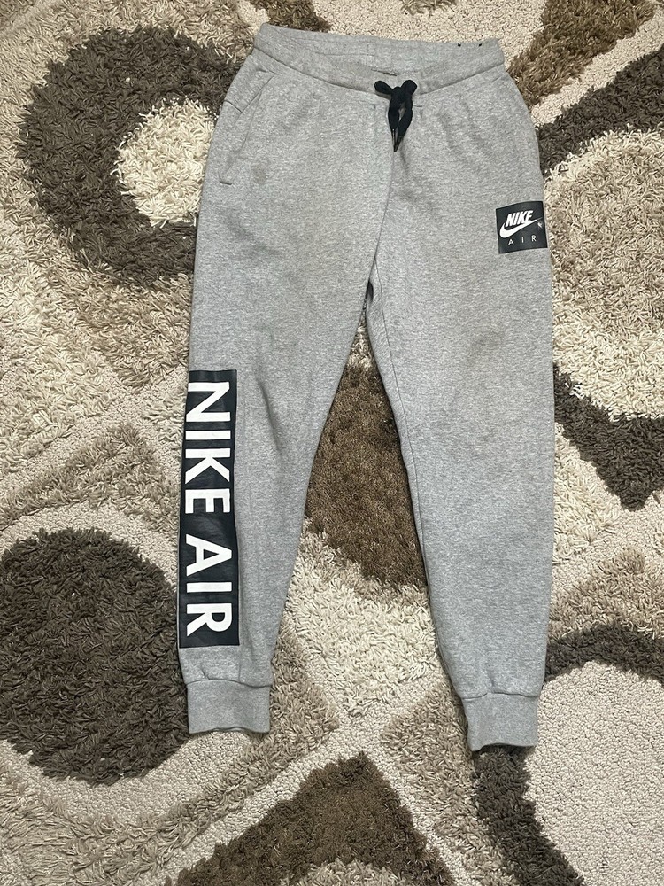 Nike Air Max Mens Joggers - Small Gray Black Athletic Sweatpants for Workouts  