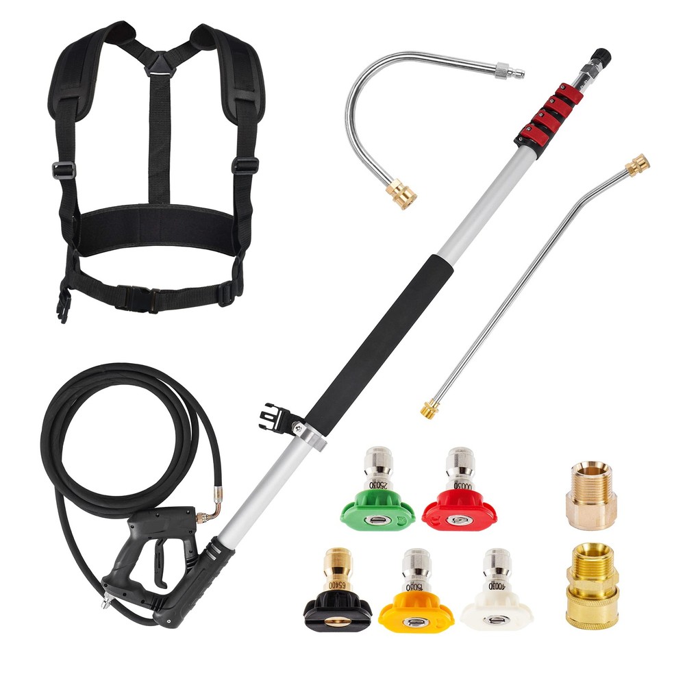 20ft Telescoping Pressure Washer Wand - Aluminum High-Power Extension Wand