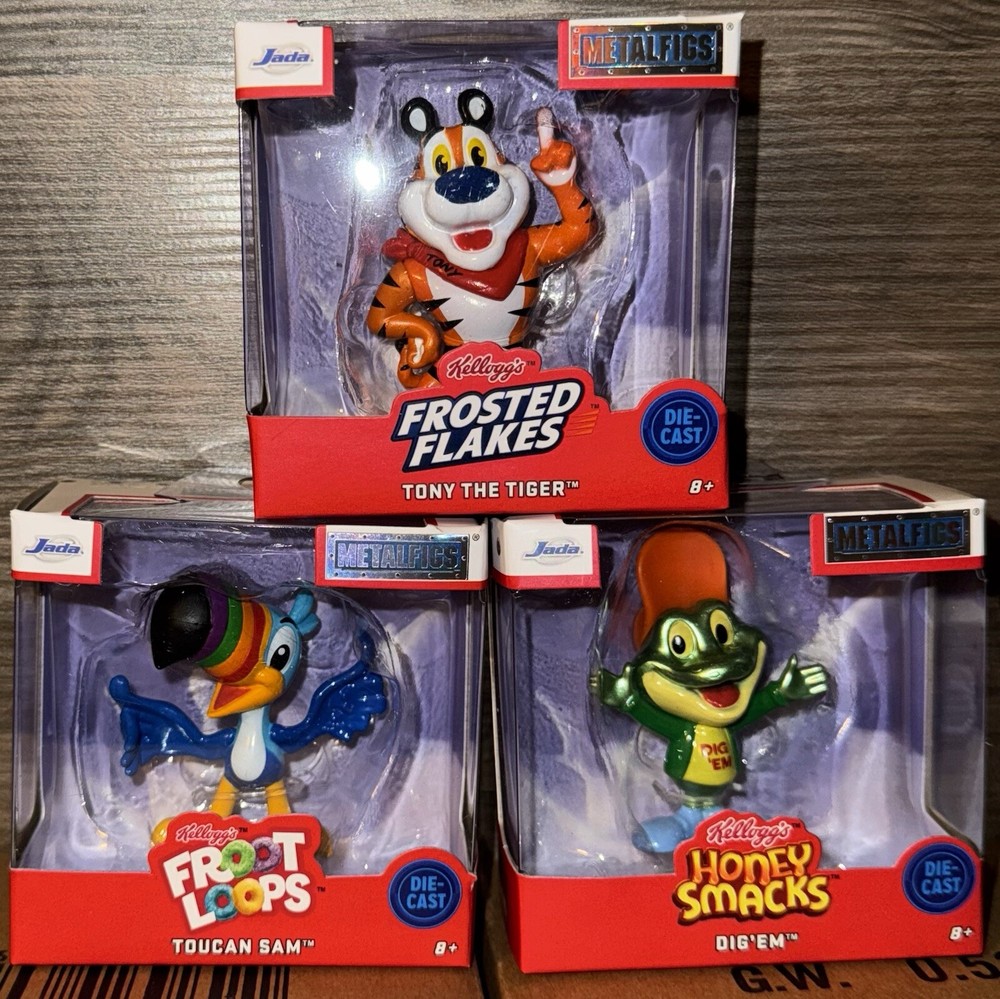 Complete Set Kelloggs Metalfigs Die-Cast Jada Toys 2025 Ad Icons Tony the Tiger