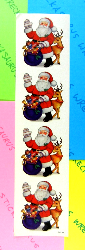 Vintage Santa & Reindeer Sticker Sheet