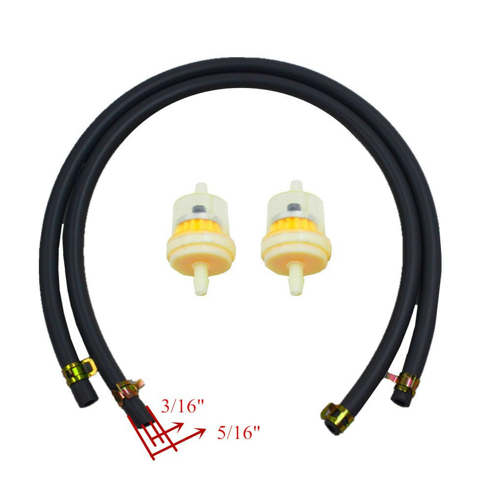 1/4 Inch 691035 Fuel Filter and Hose Clamps for Motorcycles & Lawn Mowers